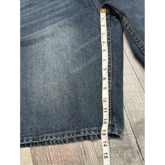VTG Phat Farm Shorts Mens 38 Blue Denim Baggy Embroidered Hip Hop Y2K Jnco Style - Picture 9 of 12